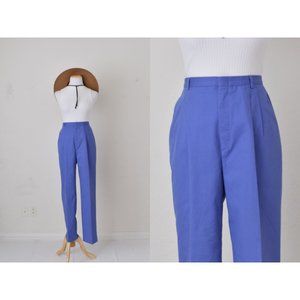 Vintage 90s Haggar Classics Purple Pleated Trousers size 14  |‎ 29 waist